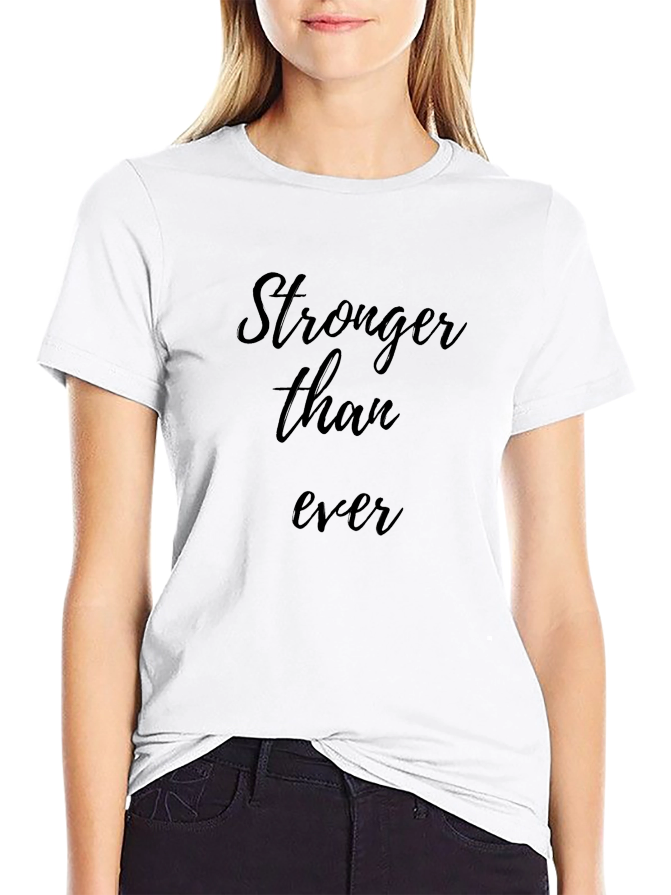 Stronger Than Ever - Mens Black T-Shirt