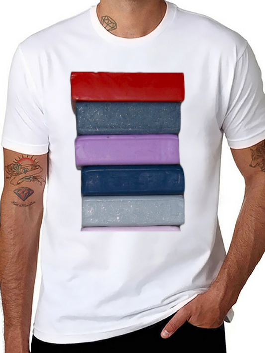 Colorful Brick Stack Graphic T-Shirt