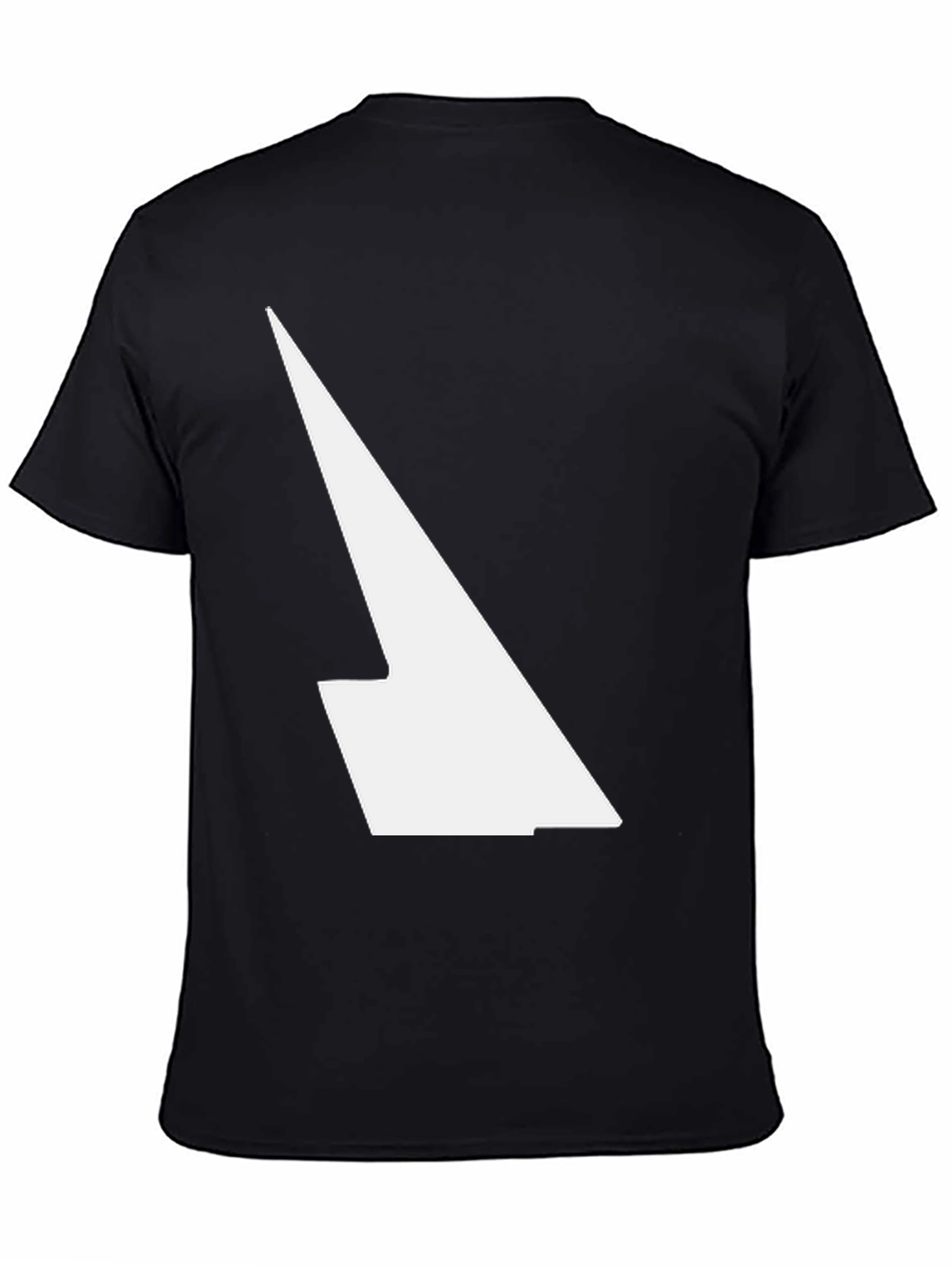 Modern Black T-Shirt with Abstract White Design
