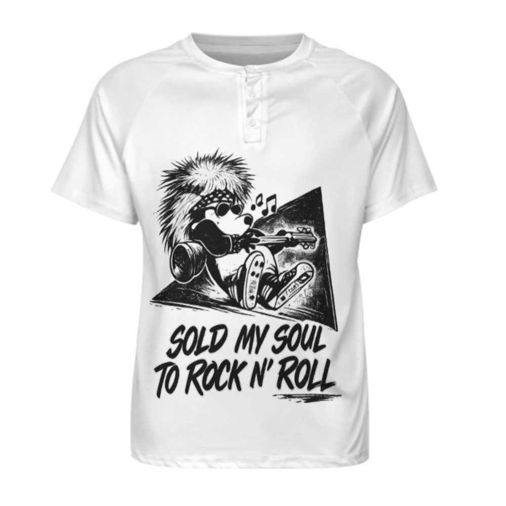 Sold My Soul To Rock N Roll Vintage Graphic T-Shirt – Retro Music Lover Punk Rock Band Tee(z368)