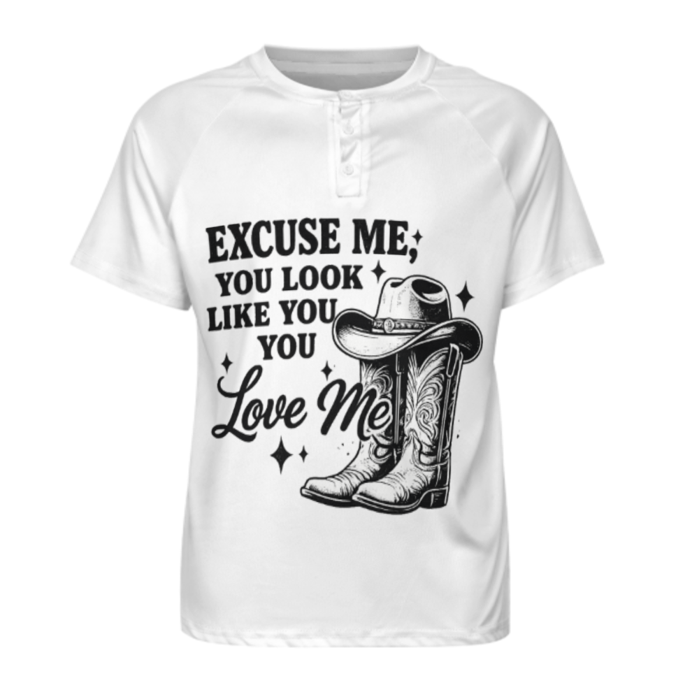 Excuse Me, You Look Like You Love Me Western Cowboy Graphic T-Shirt – Vintage Country Boots & Hat Tee for Men and Women(z365)
