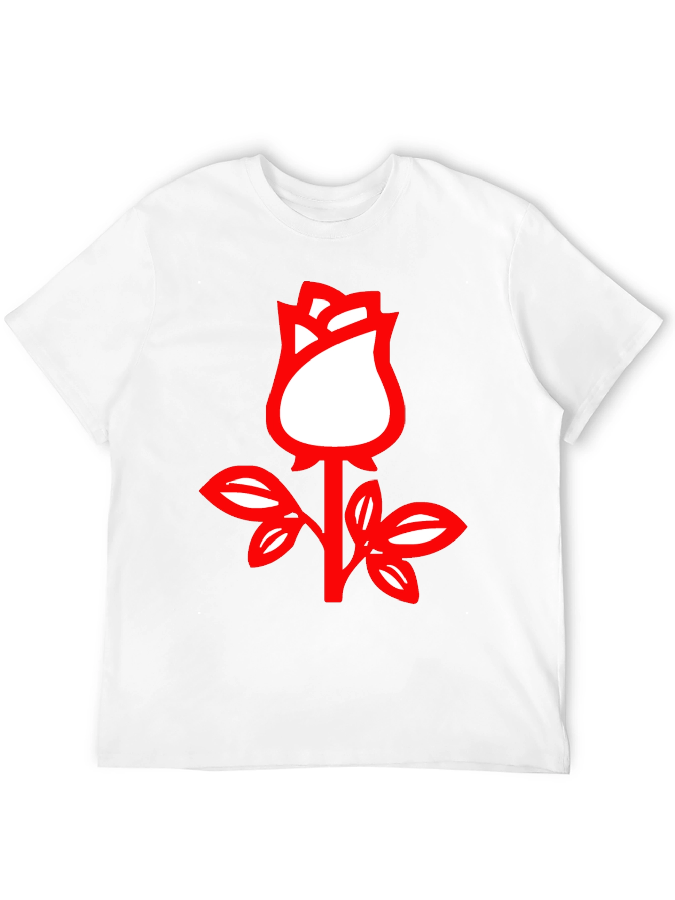 Rose Graphic Tee - Stylish Black Cotton T-Shirt