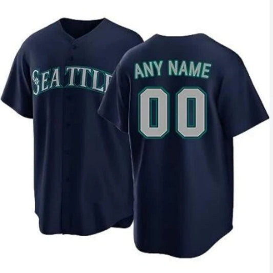 Men's Seattle Mariners Navy Alternate Replica Custom Jerseys