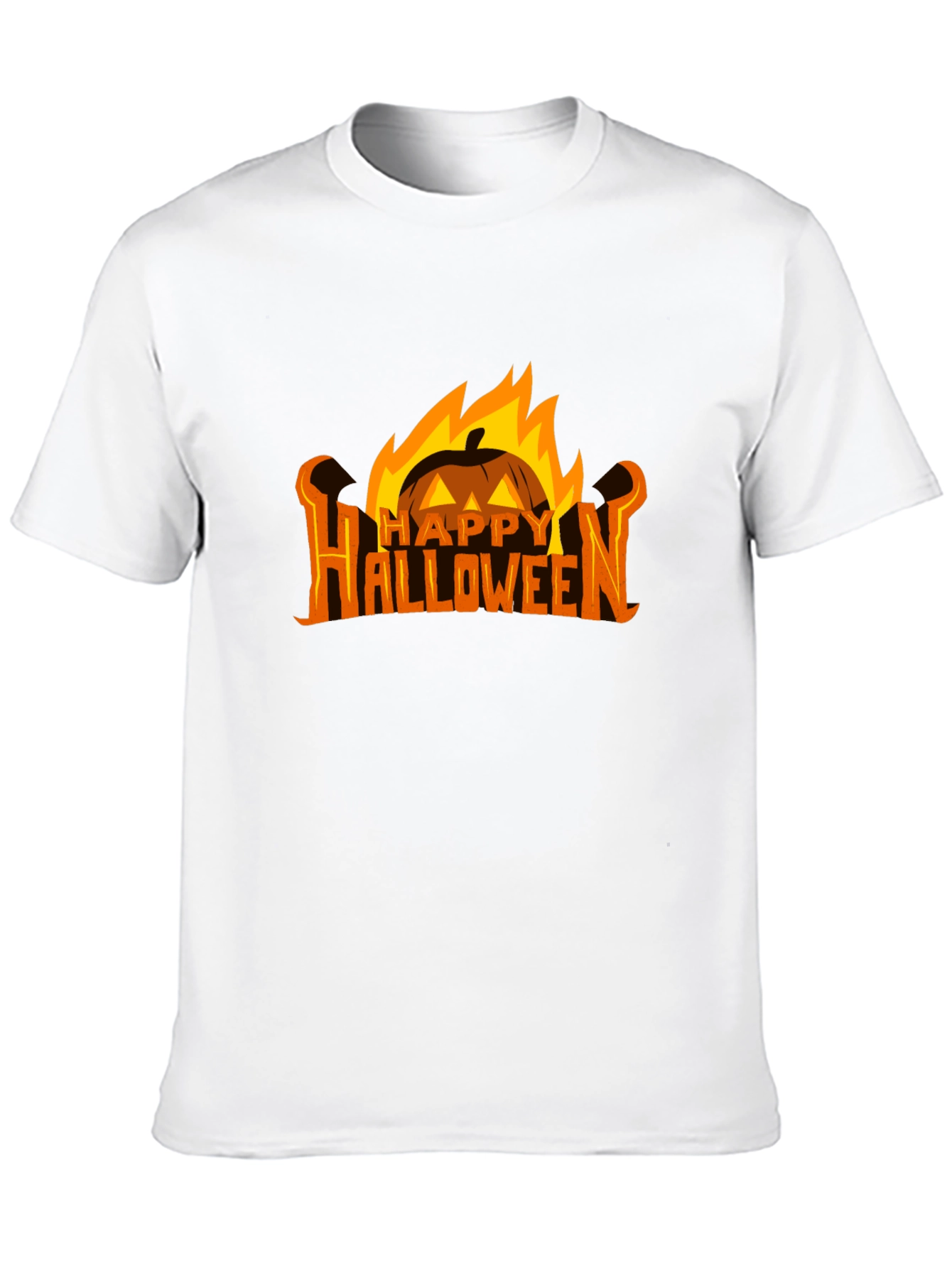 Halloween Pumpkin Fire Graphic Tee