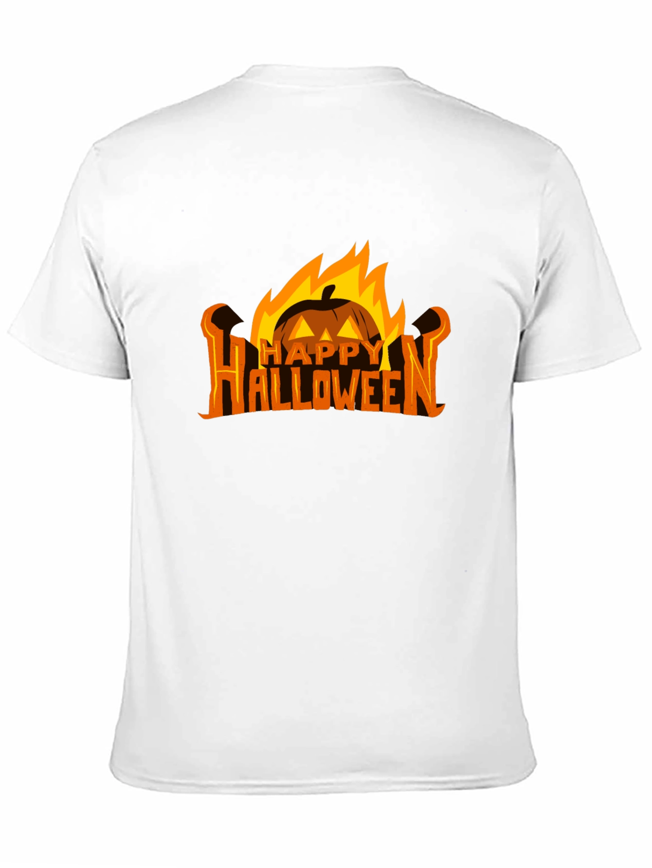 Halloween Pumpkin Fire Graphic Tee