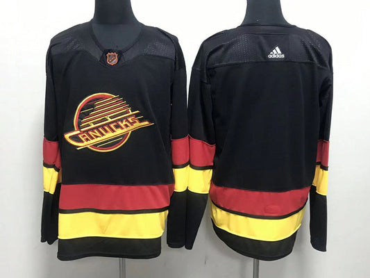 Men's Vancouver Canucks Black Retro Primegreen Authentic Blank Jerseys