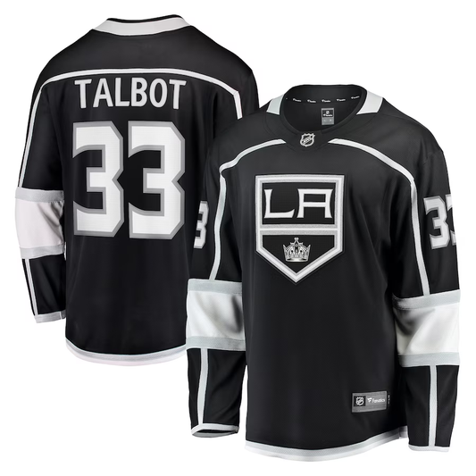 Men's Los Angeles Kings Cam Talbot #33 Black Home Breakaway Jerseys