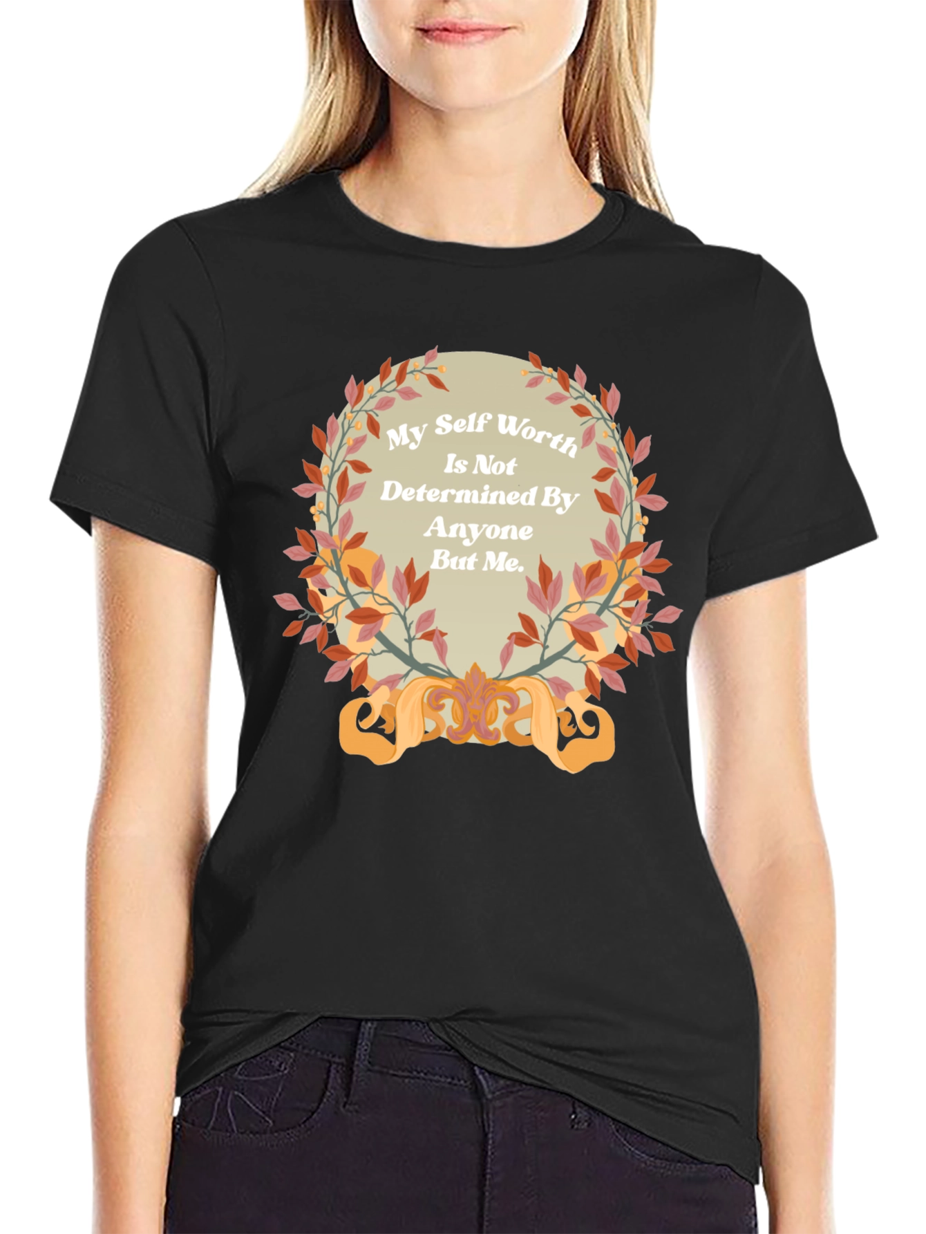 Inspirational Self Worth Black T-Shirt