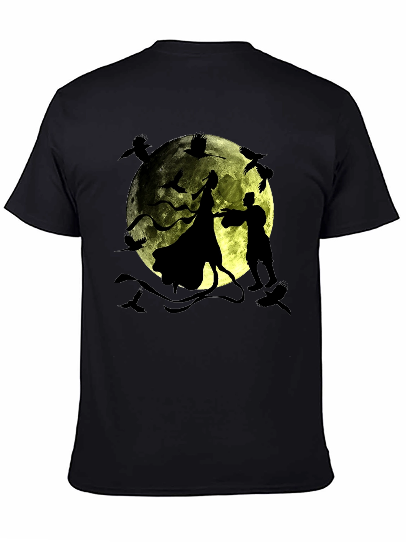 Silhouette Moon Dance T-Shirt Crow Graphic Tee