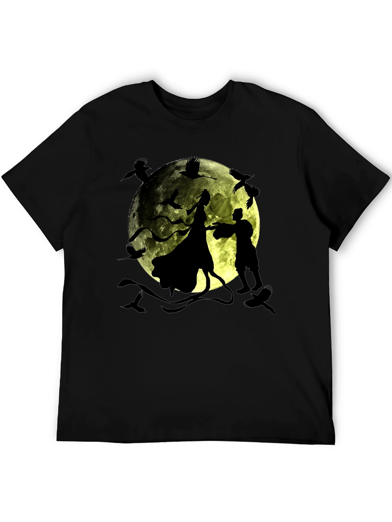 Silhouette Moon Dance T-Shirt Crow Graphic Tee