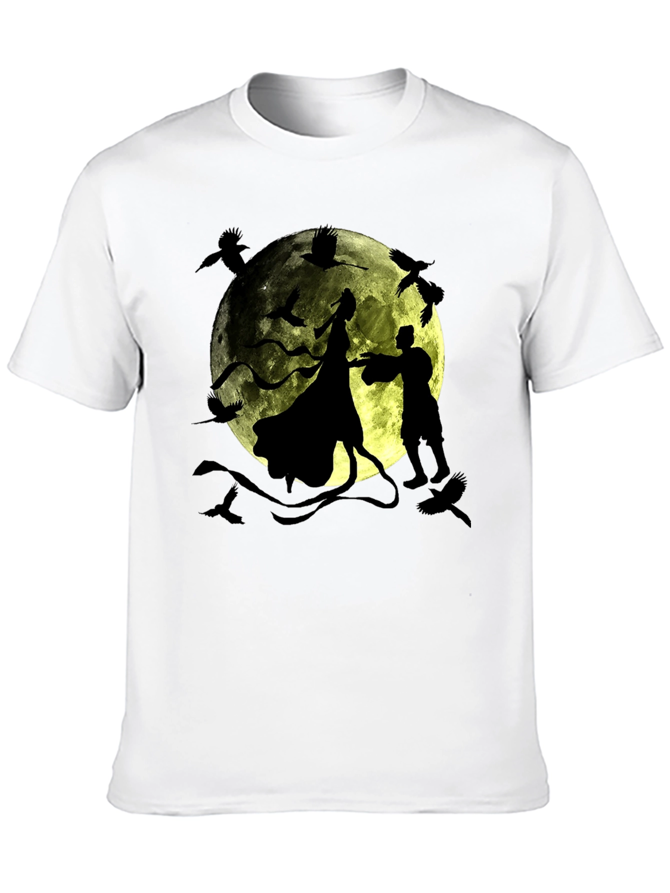 Silhouette Moon Dance T-Shirt Crow Graphic Tee