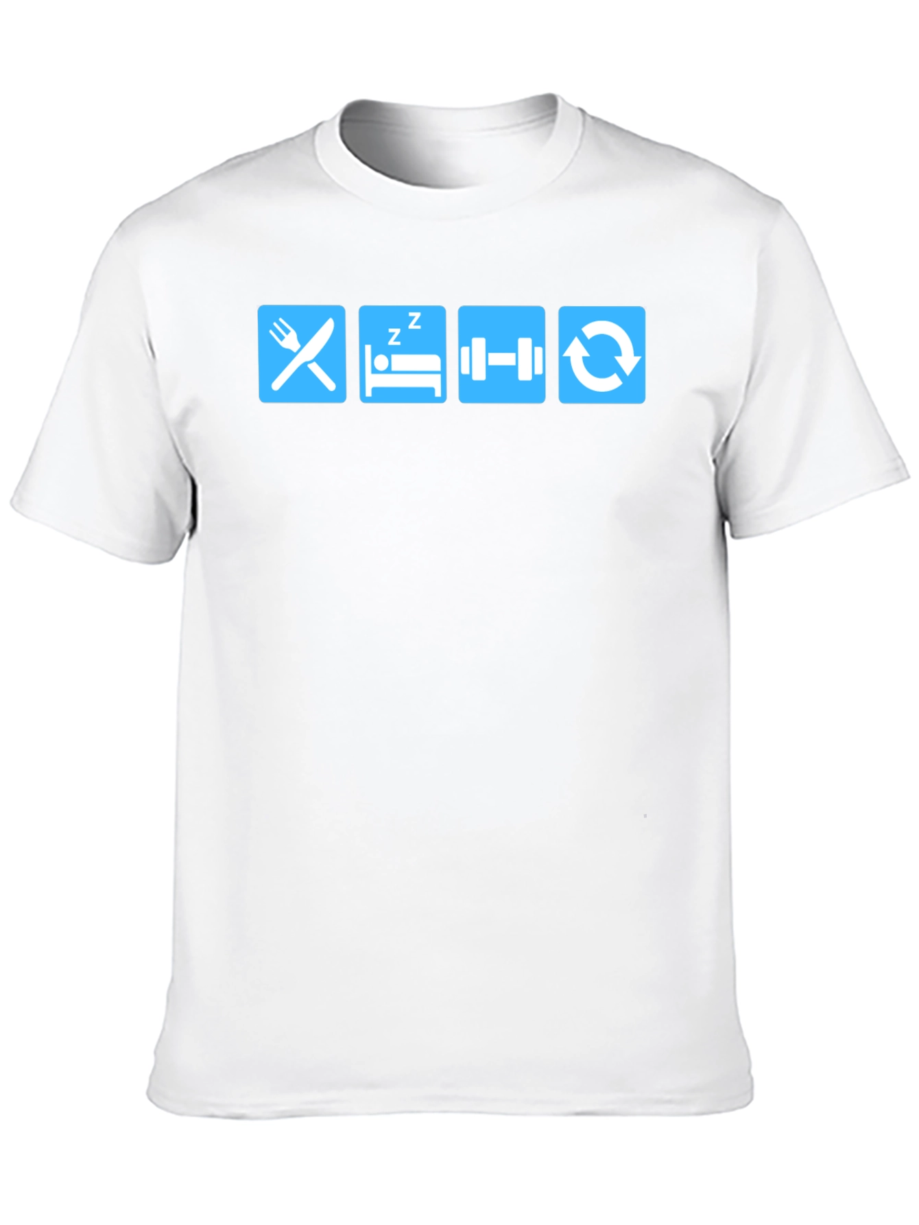 Eat Sleep Gym Repeat Black T-Shirt