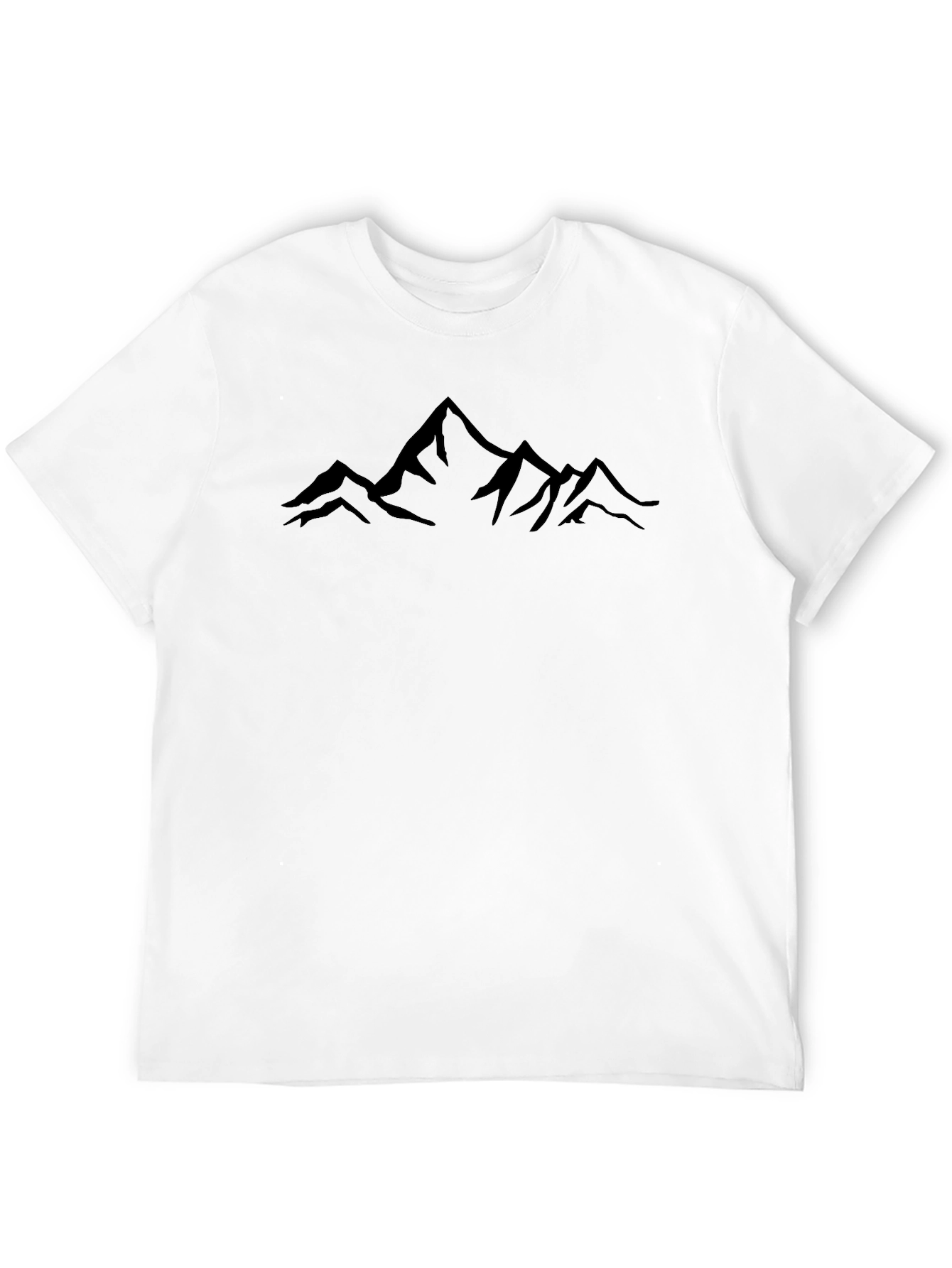 Mens Black Mountain Silhouette Graphic T-Shirt