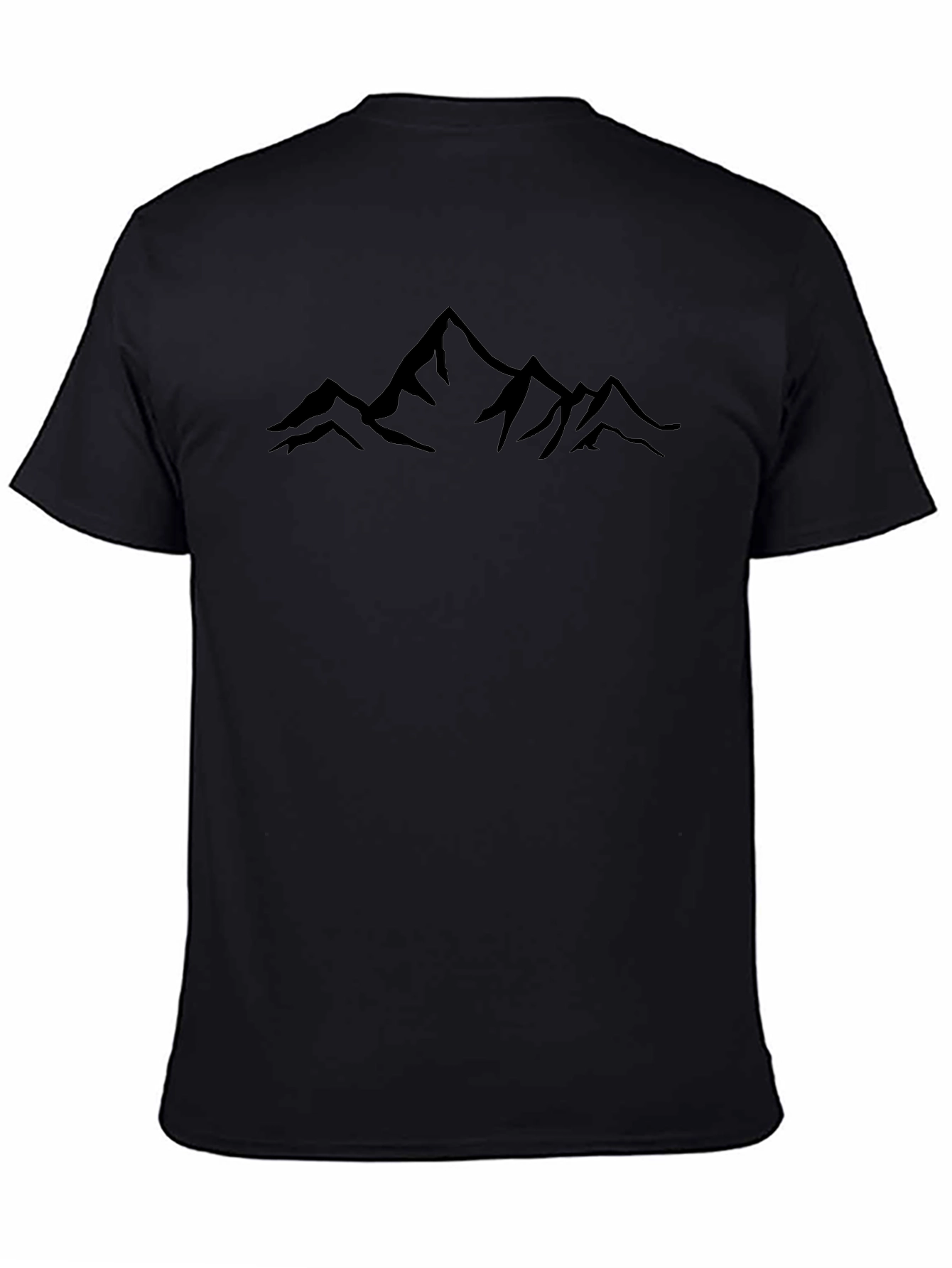 Mens Black Mountain Silhouette Graphic T-Shirt