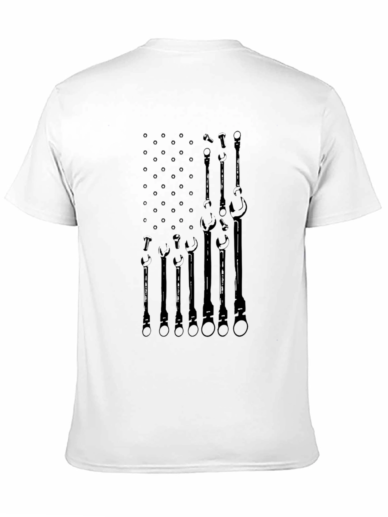 Mechanic American Flag Graphic Tee - Black