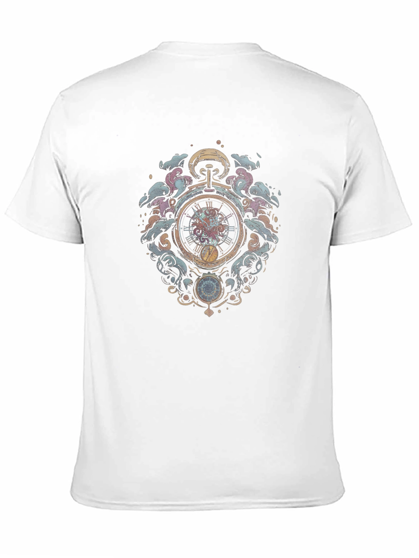 Time Travelers Pocket Watch Black T-Shirt
