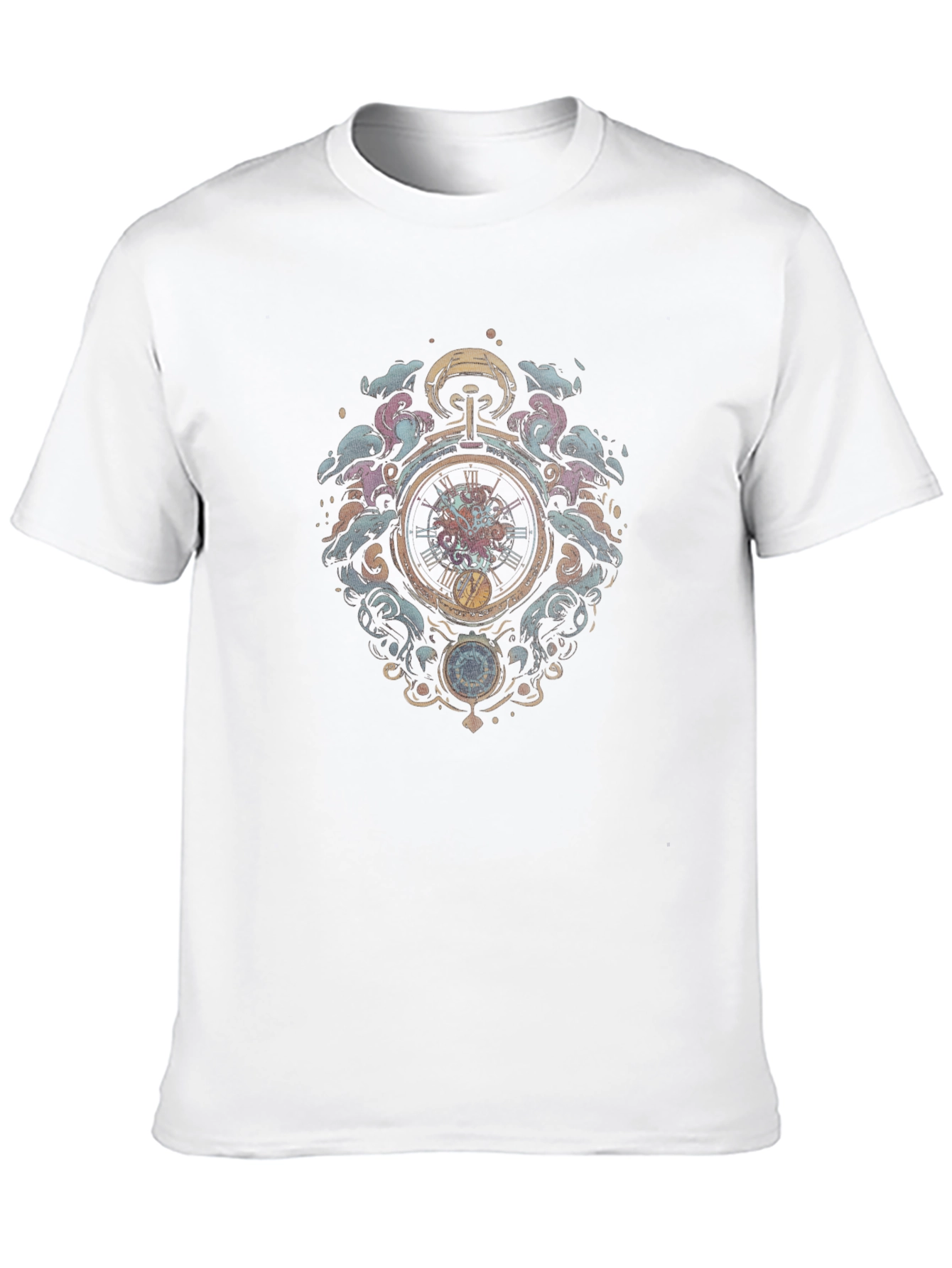 Time Travelers Pocket Watch Black T-Shirt