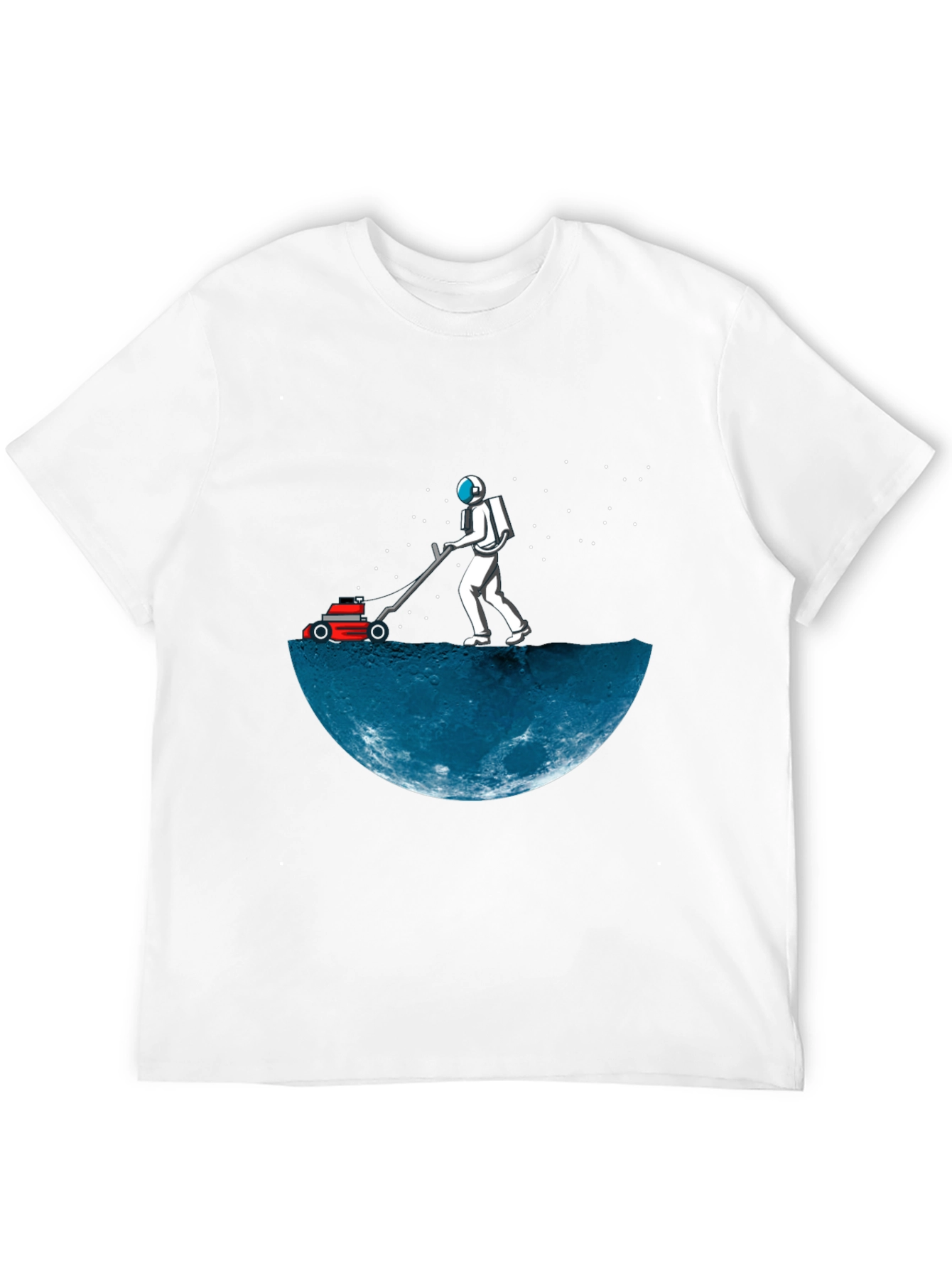 Astronaut Moon Mowing Graphic Tee