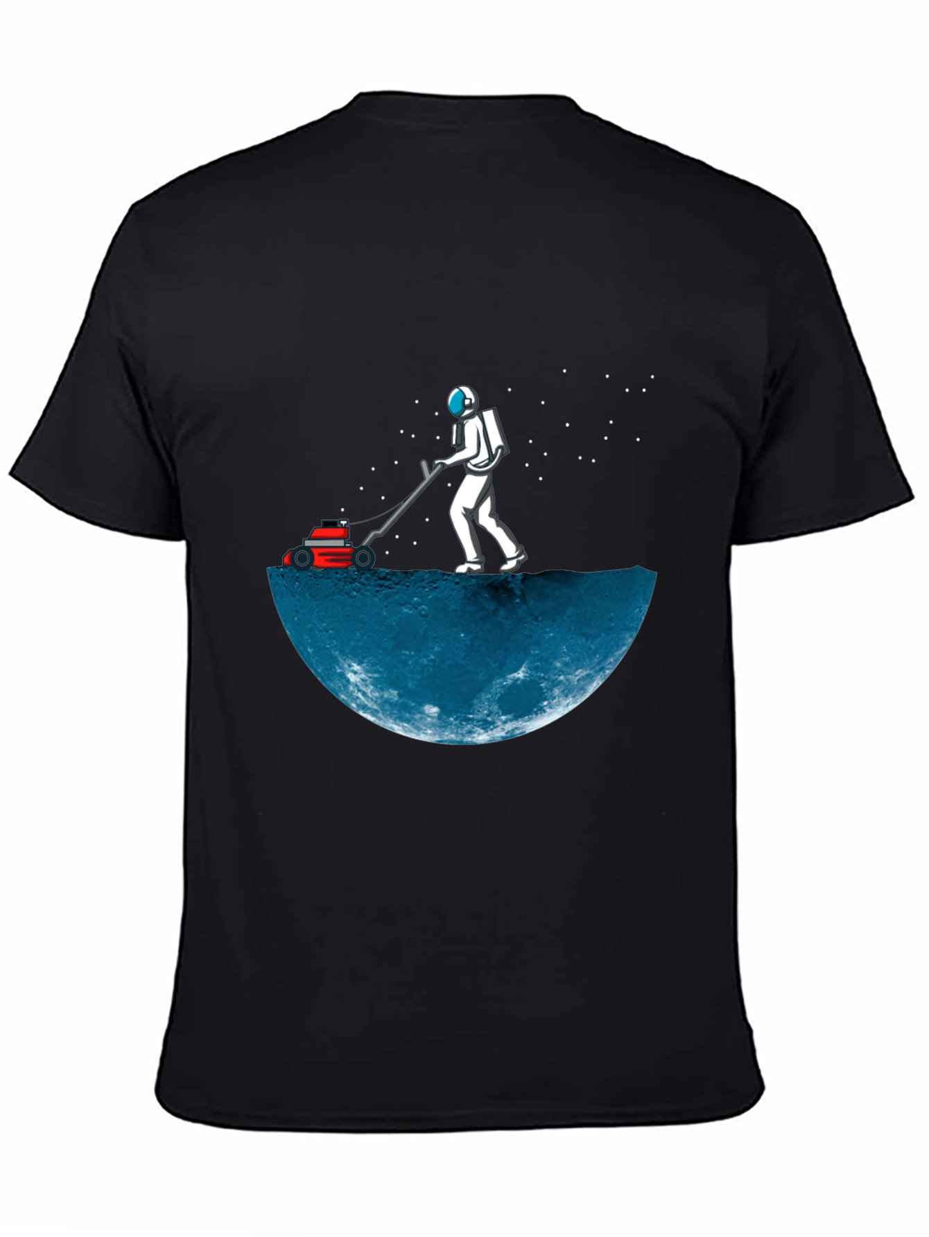 Astronaut Moon Mowing Graphic Tee