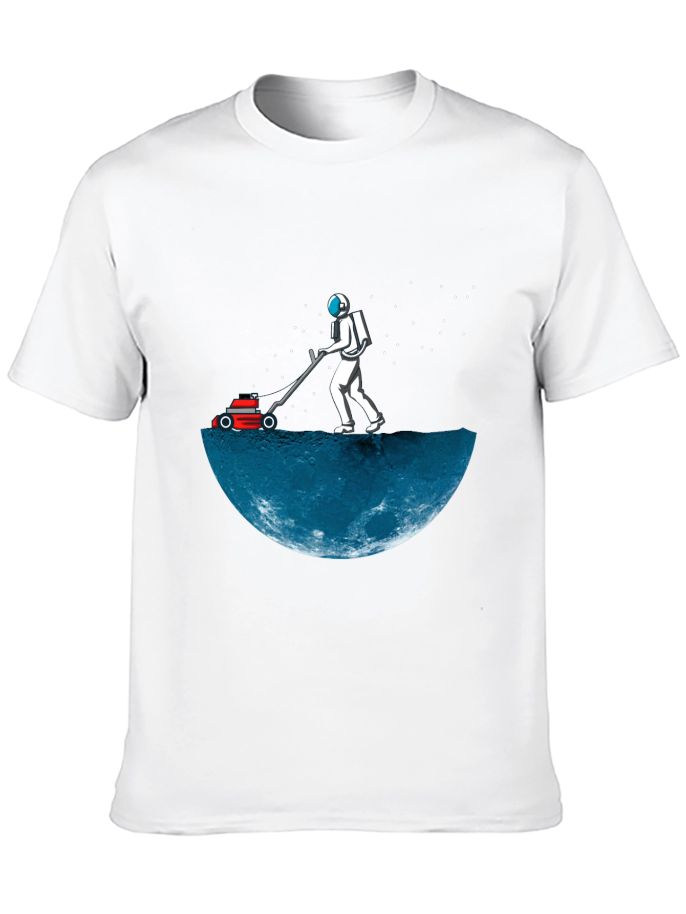 Astronaut Moon Mowing Graphic Tee