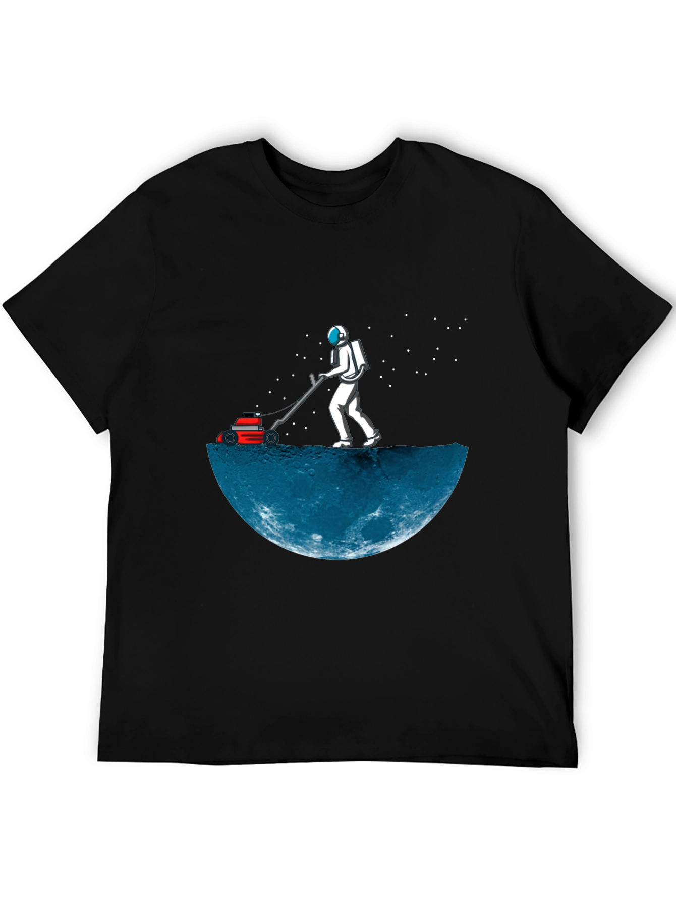 Astronaut Moon Mowing Graphic Tee
