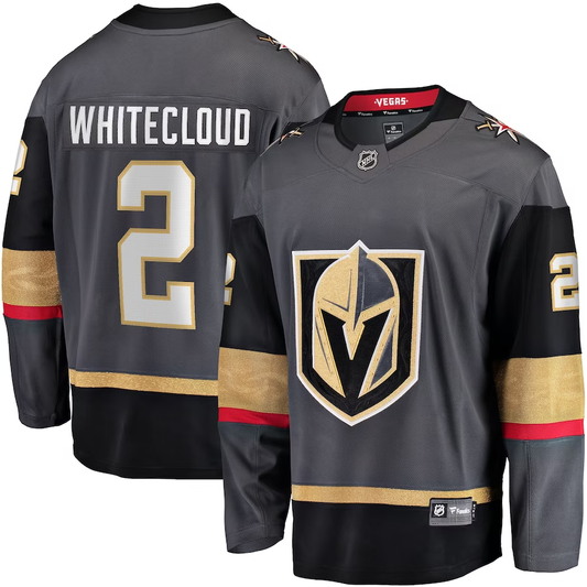 Men's Vegas Golden Knights Zach Whitecloud #2 Gray Breakaway Player Jerseys