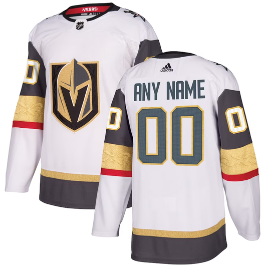 Men's Vegas Golden Knights White Away Authentic Custom Jerseys