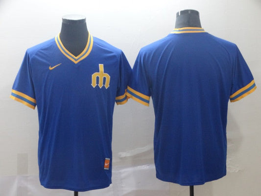 Men's Seattle Mariners Blue Replica Blank Jerseys