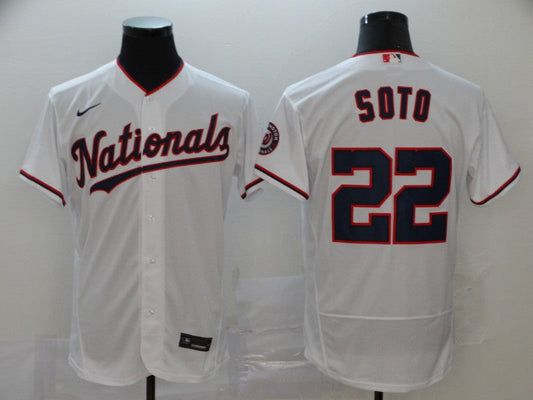 Men's Washington Nationals Juan Soto #22 White Alternate Game Jerseys