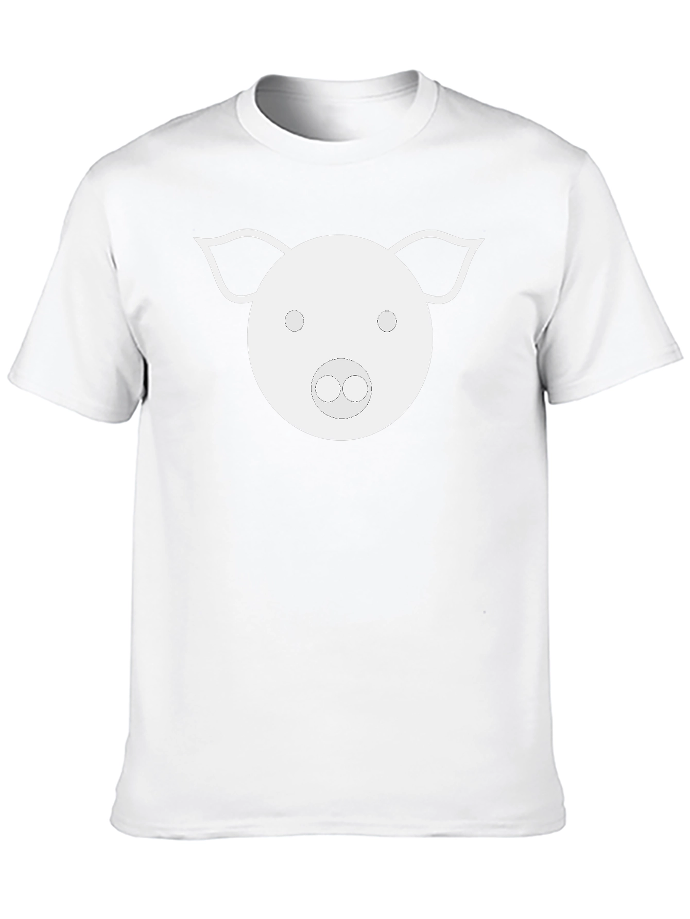 Pig Face Graphic Tee - Black Cotton T-Shirt