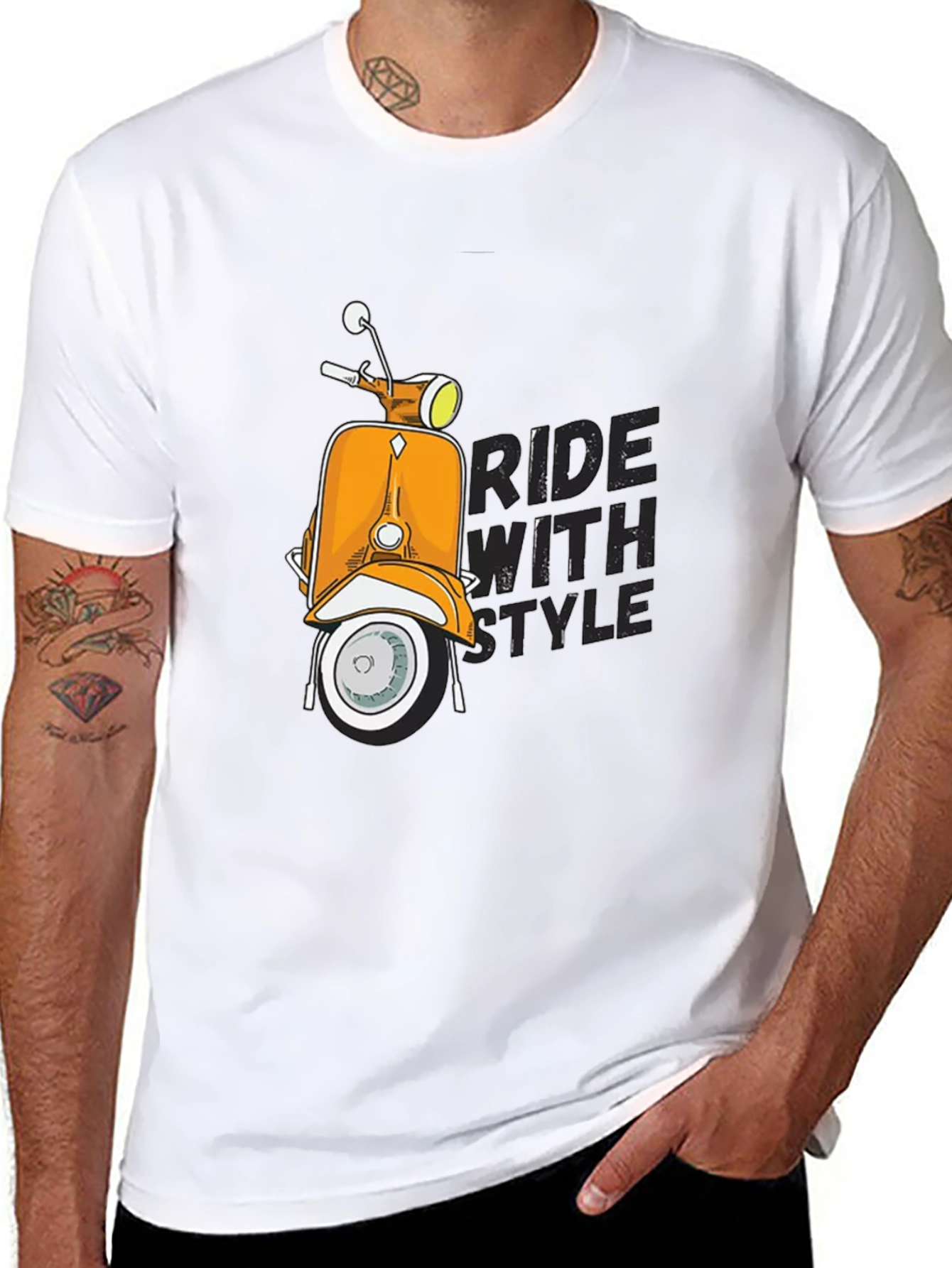 Ride With Style Scooter Graphic T-Shirt