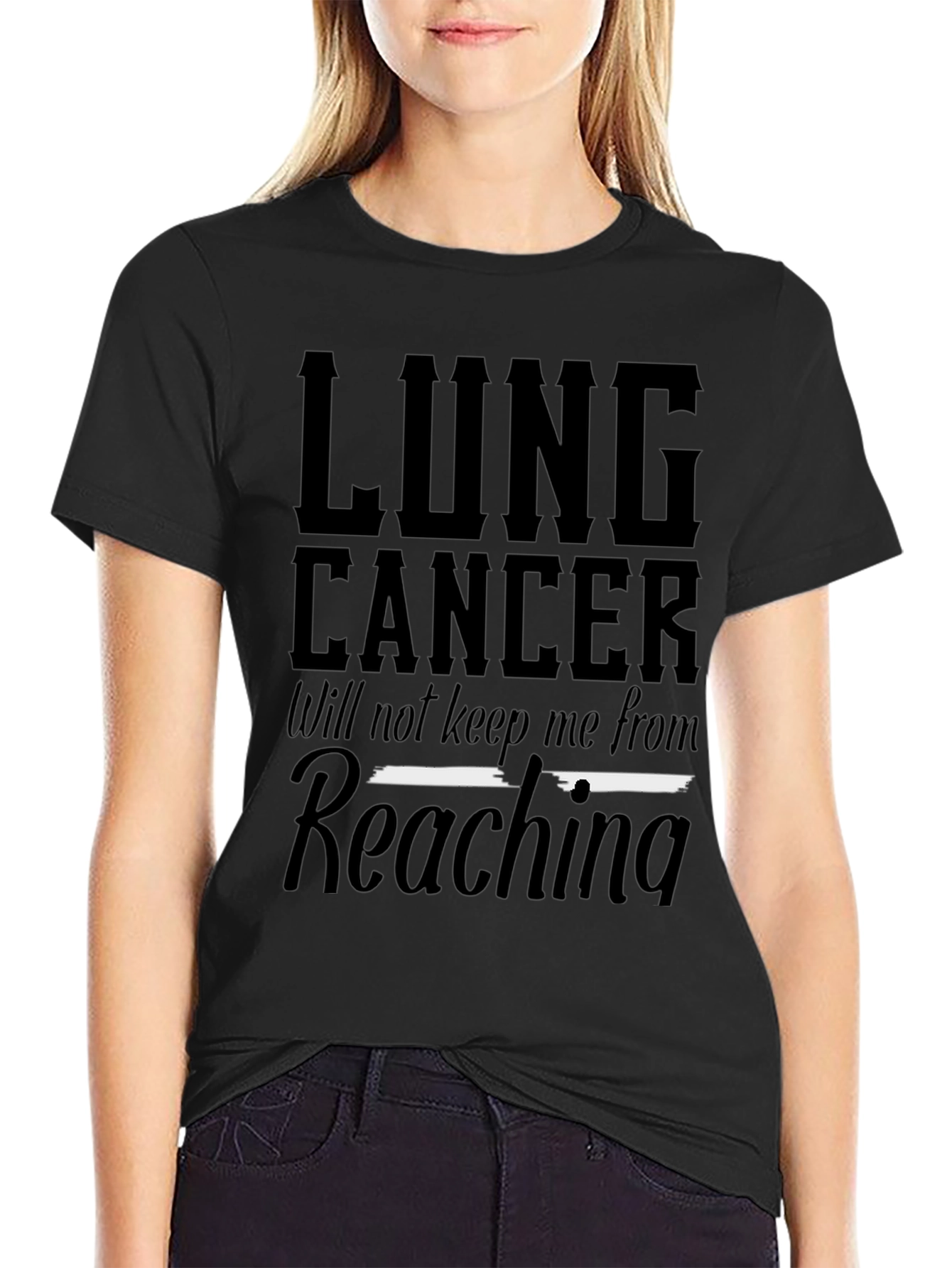 Lung Cancer Awareness T-Shirt - Reaching Goals