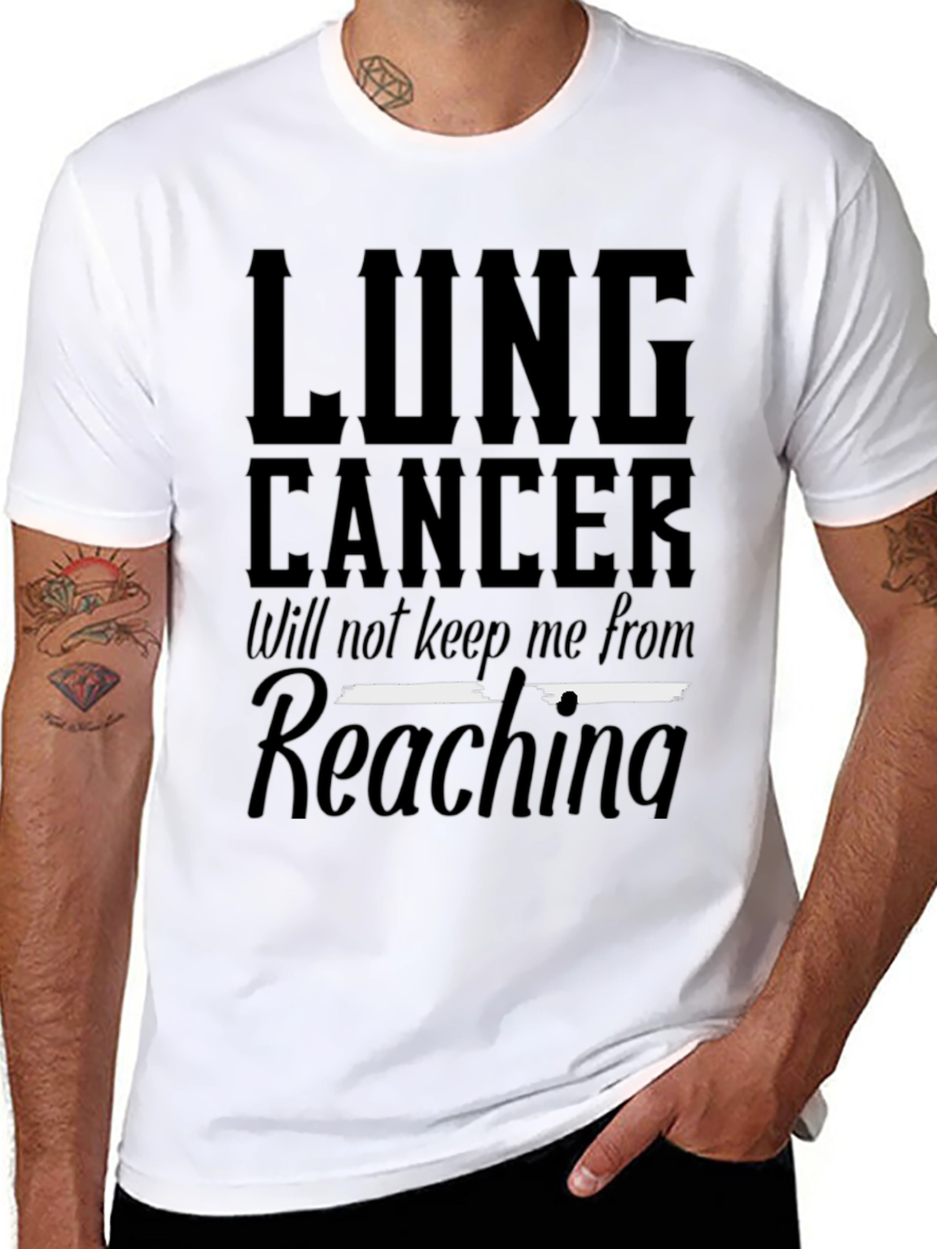 Lung Cancer Awareness T-Shirt - Reaching Goals