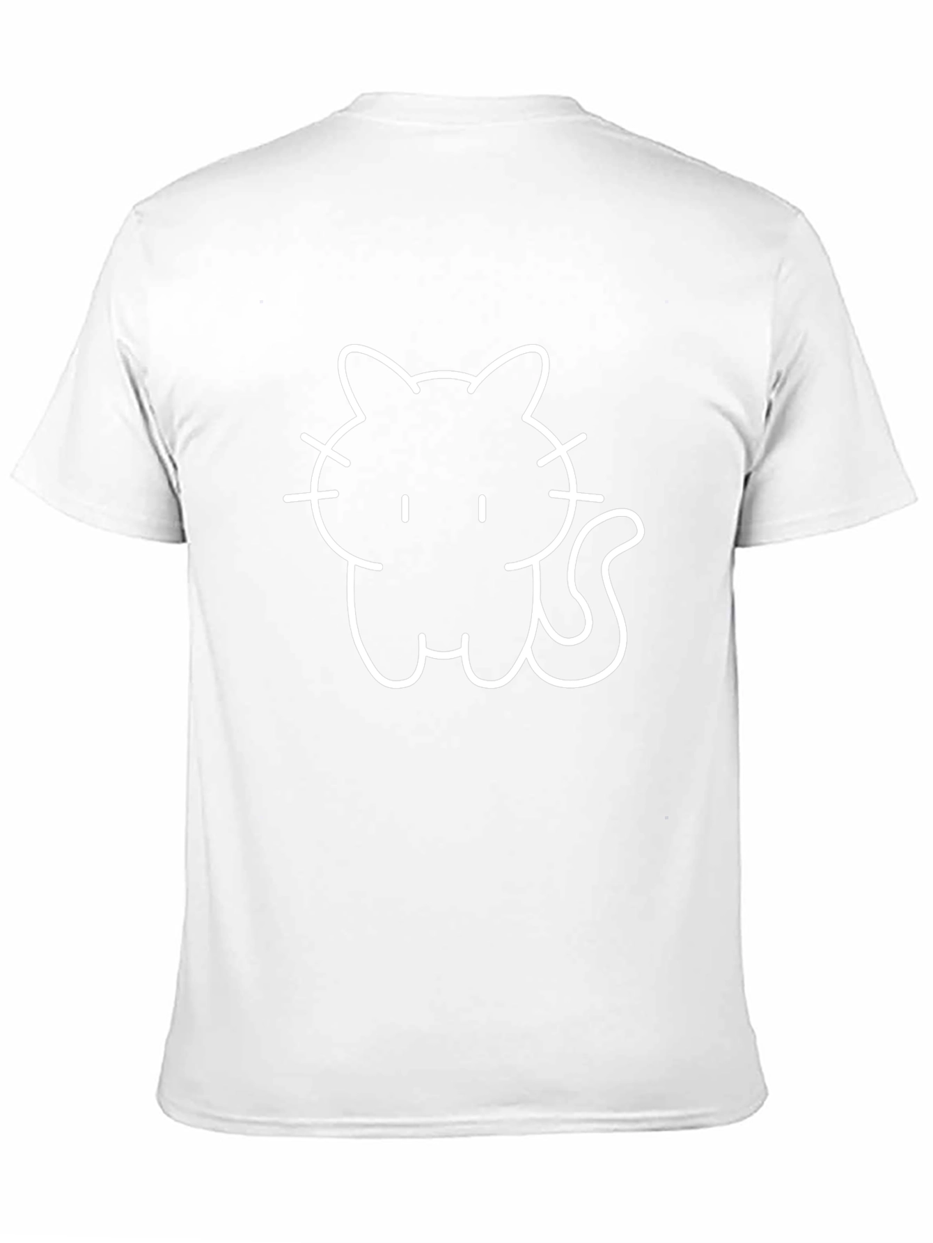 Black T-Shirt with Cute Cat Graphic