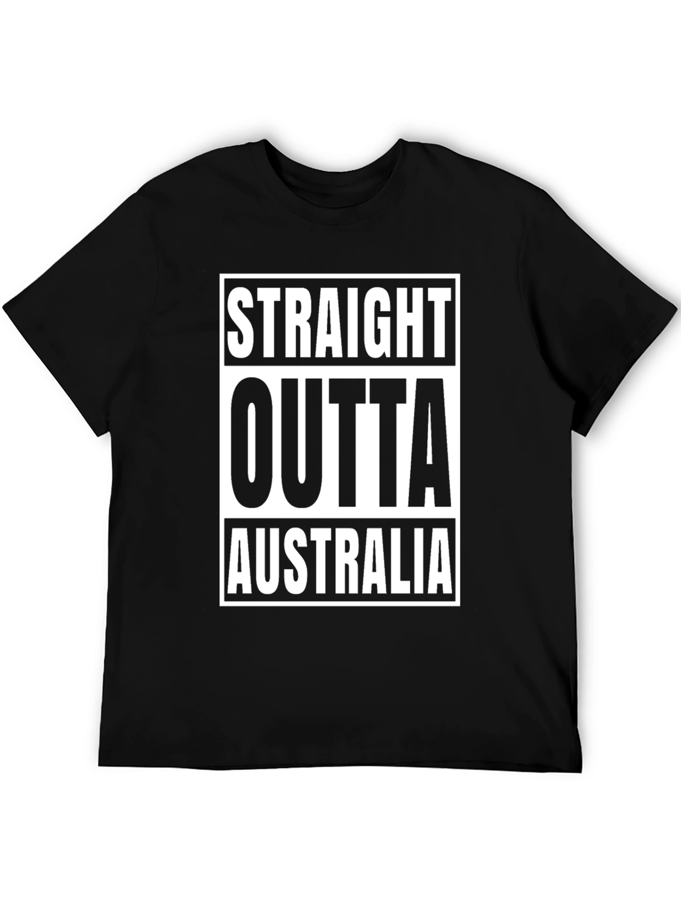 Straight Outta Australia Black T-Shirt