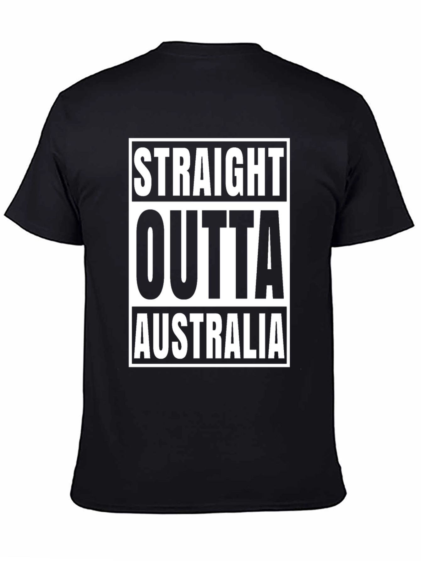 Straight Outta Australia Black T-Shirt