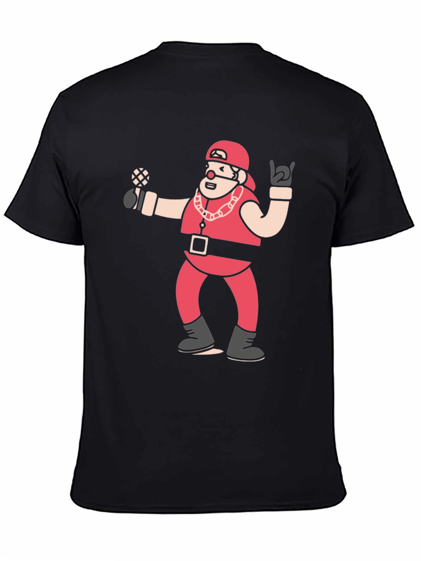 Rapper Santa Graphic Tee - Holiday Hip Hop T-Shirt