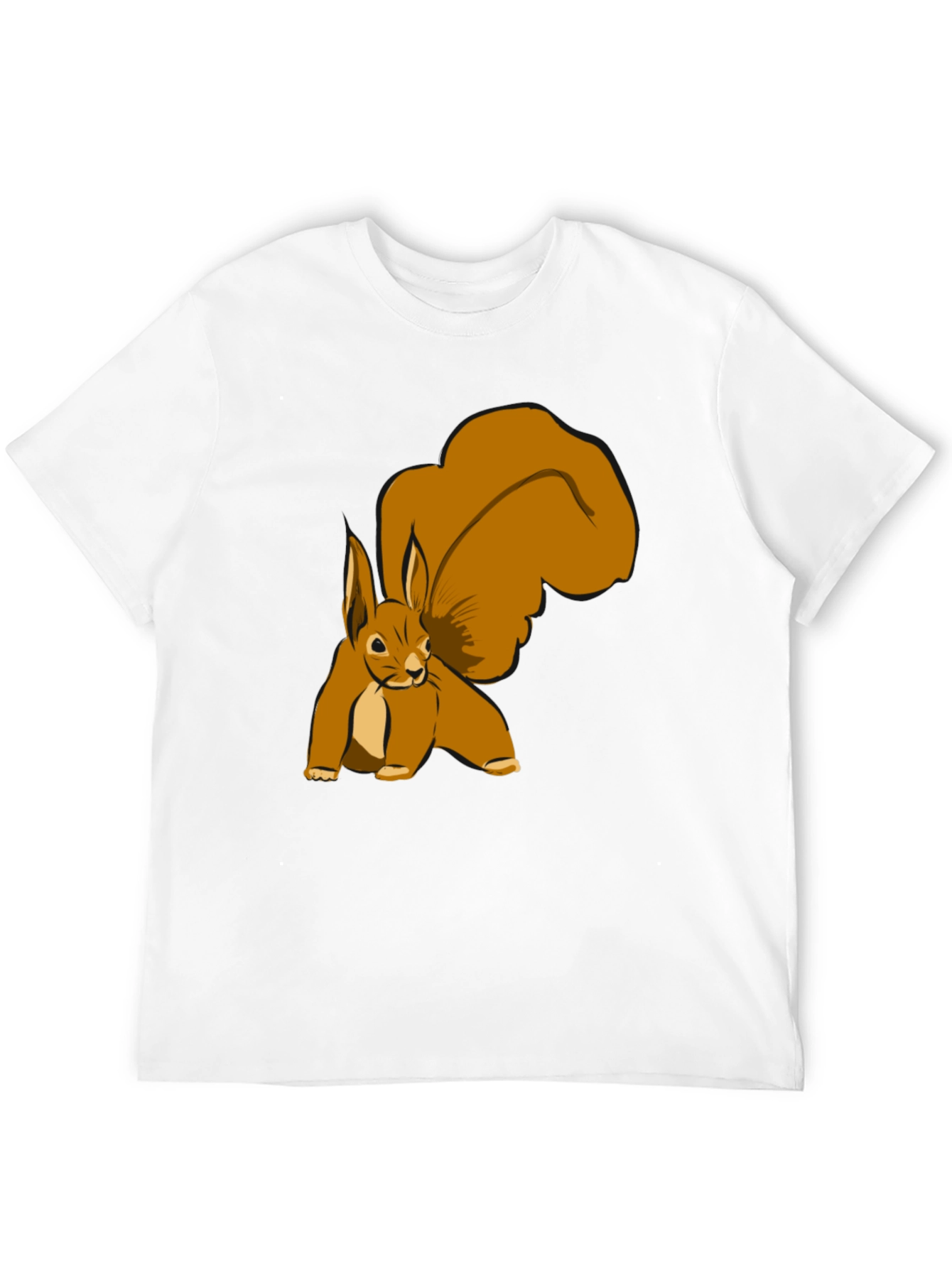 Squirrel Graphic Tee - Black Cotton T-Shirt