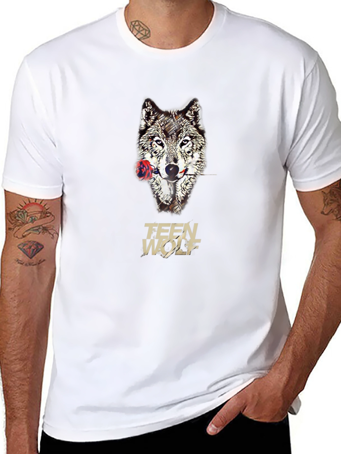 Teen Wolf T-Shirt - Wolf & Rose Graphic Tee