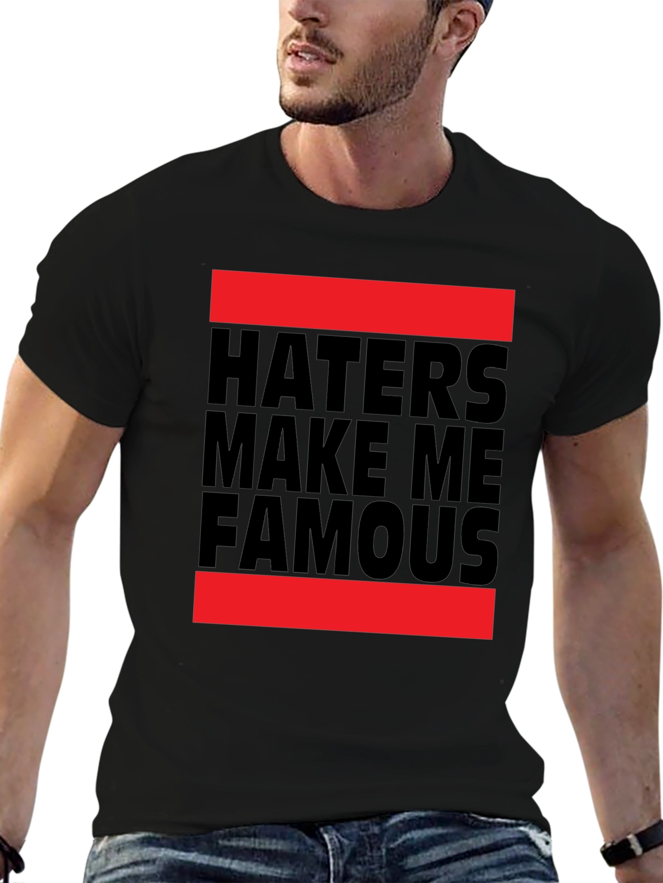 Haters Make Me Famous Black Graphic Tee