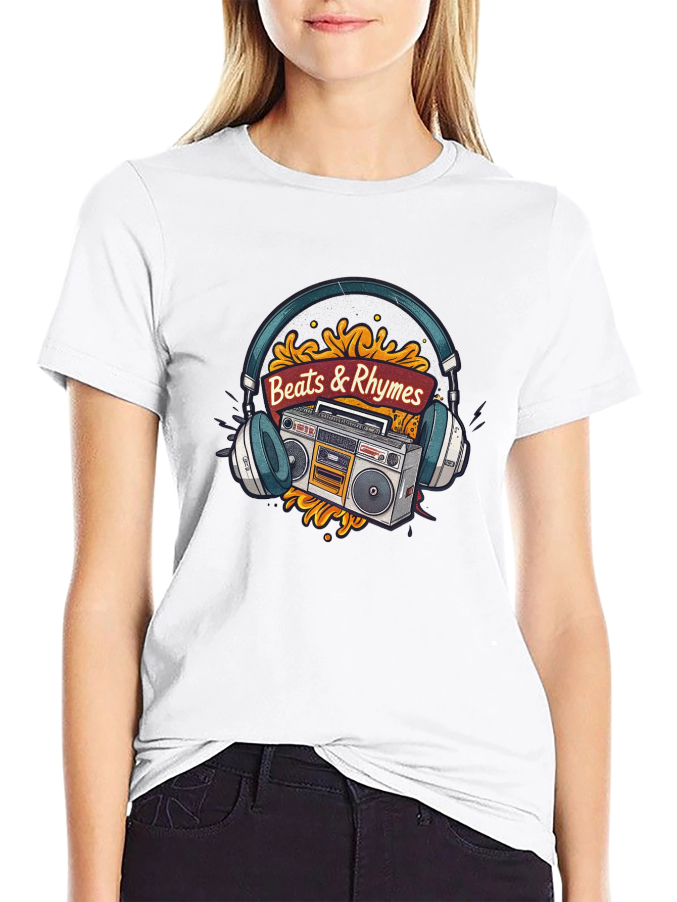 Beats & Rhymes Retro Music T-Shirt