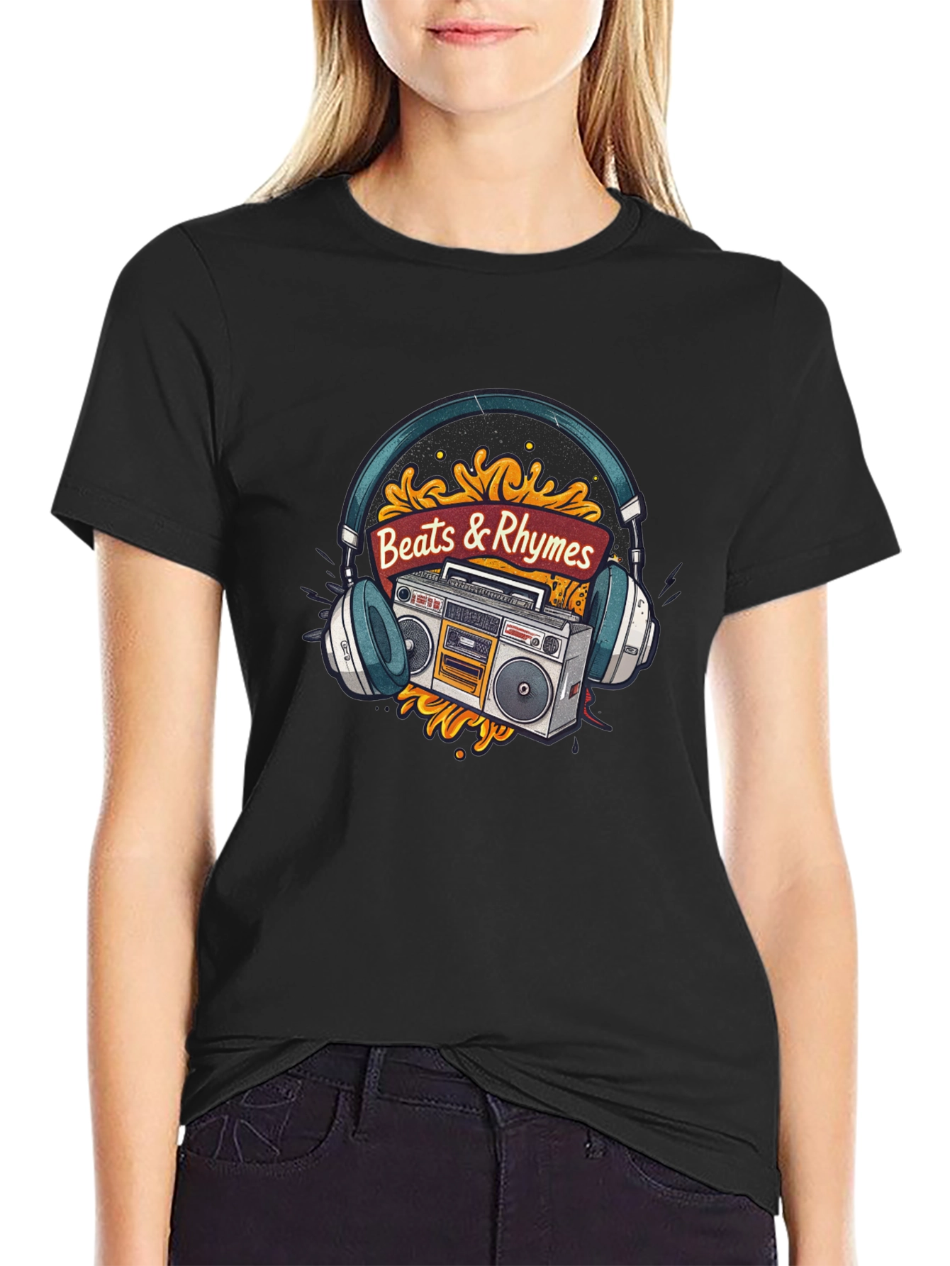 Beats & Rhymes Retro Music T-Shirt