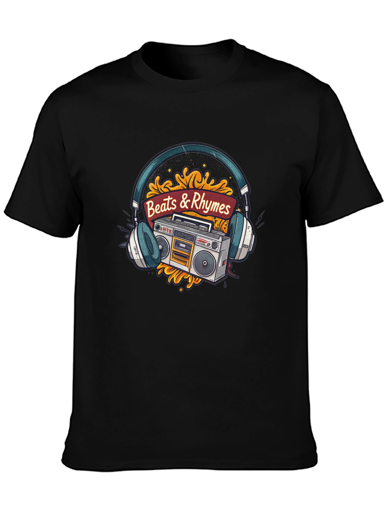 Beats & Rhymes Retro Music T-Shirt