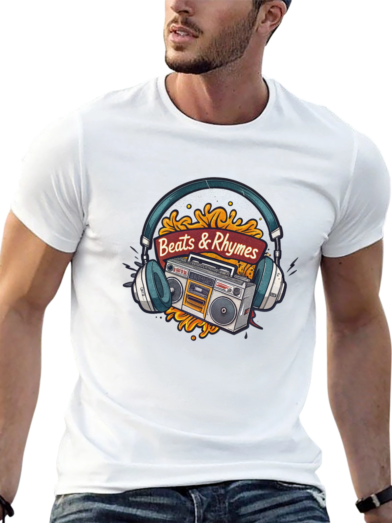 Beats & Rhymes Retro Music T-Shirt