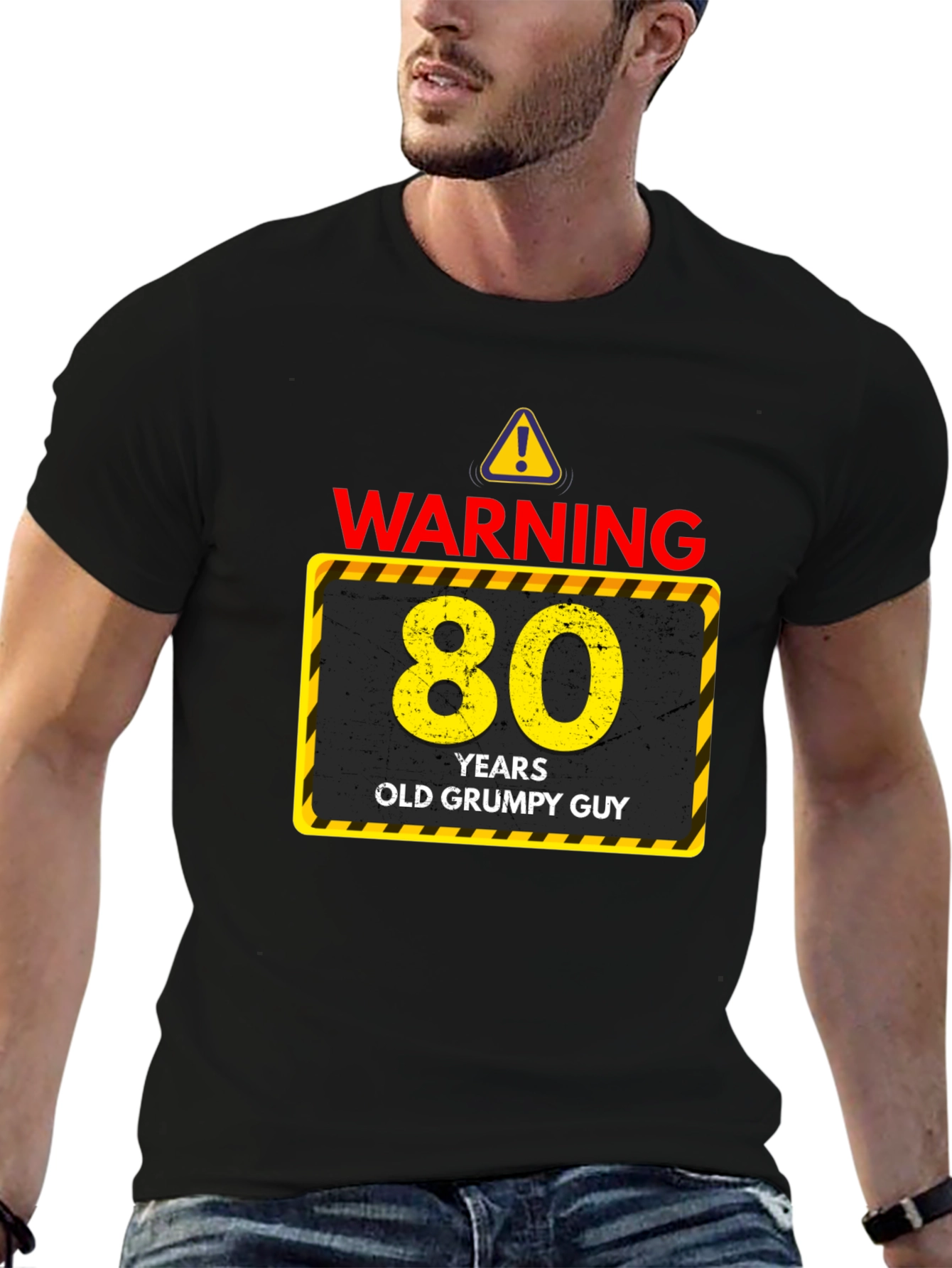 Warning 80 Years Old Grumpy Guy T-Shirt