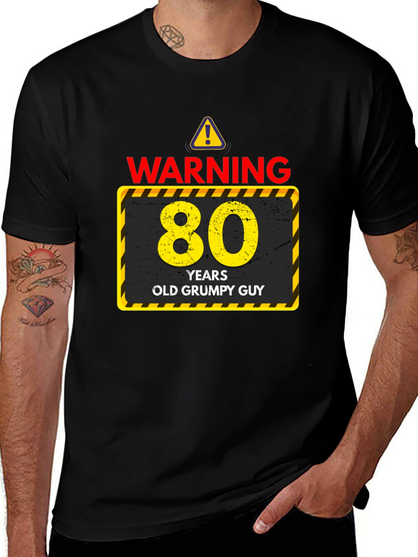 Warning 80 Years Old Grumpy Guy T-Shirt