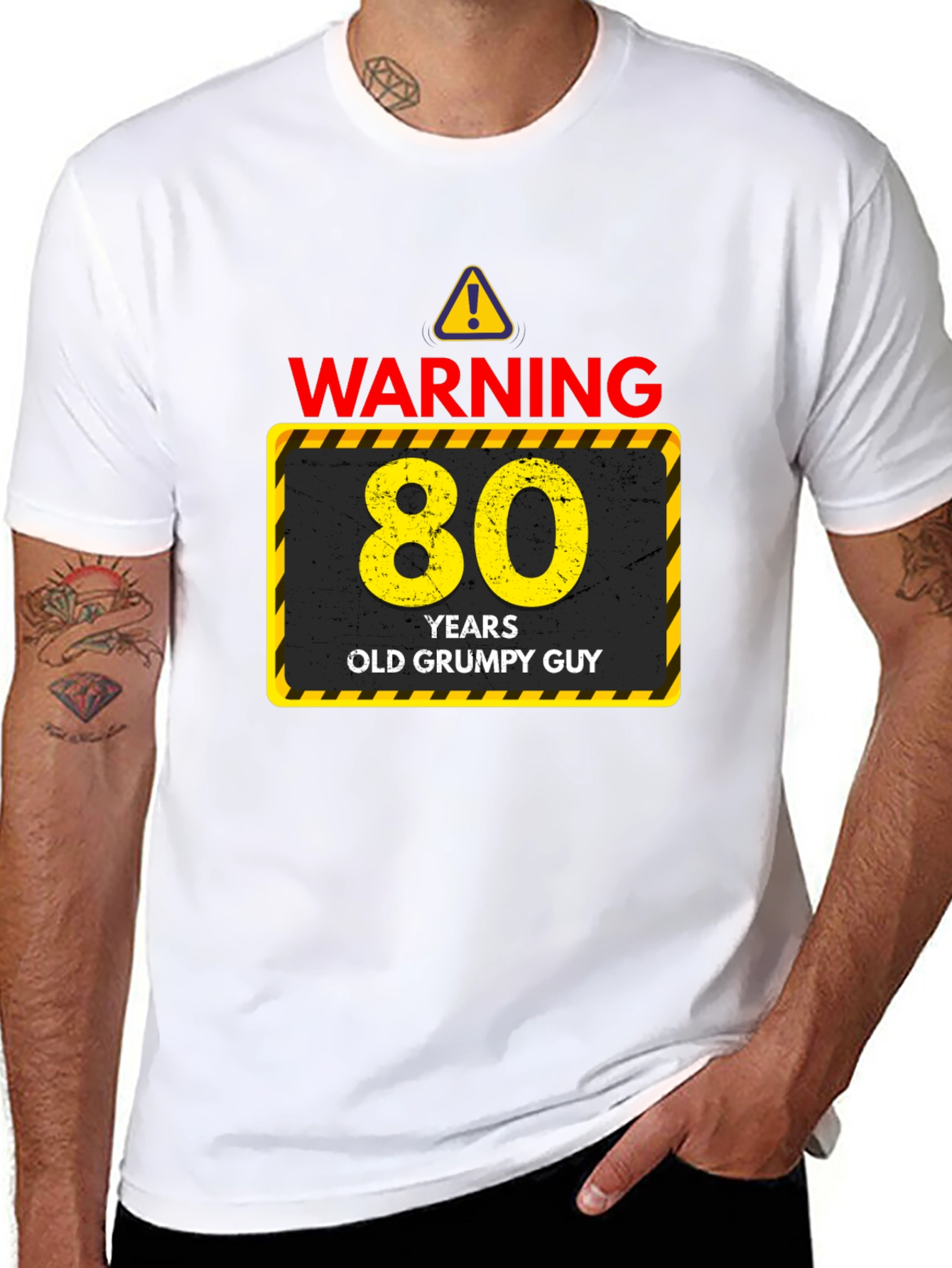 Warning 80 Years Old Grumpy Guy T-Shirt
