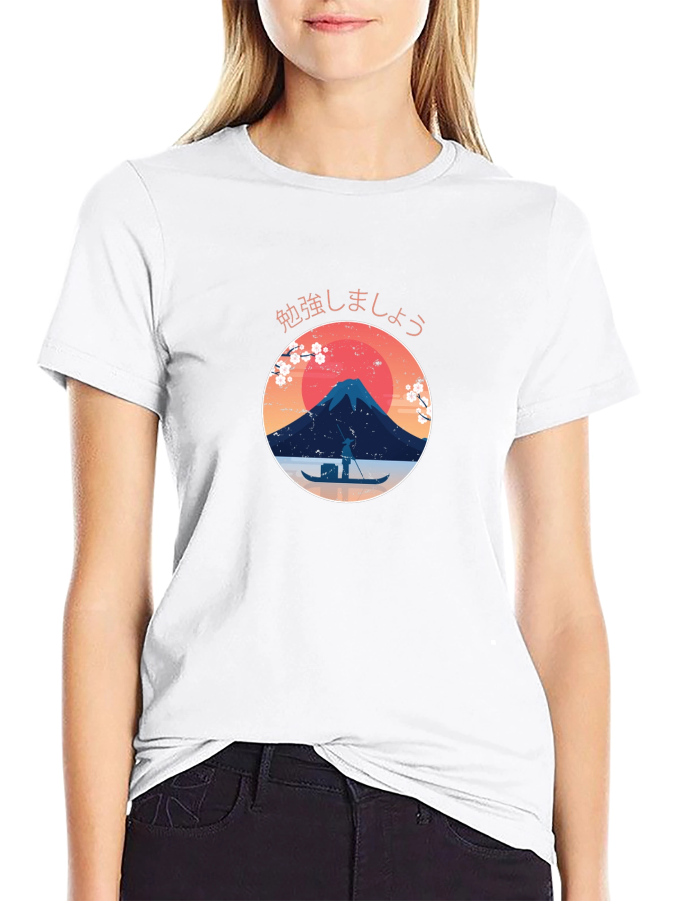 Japanese Graphic Tee - Mt. Fuji Design