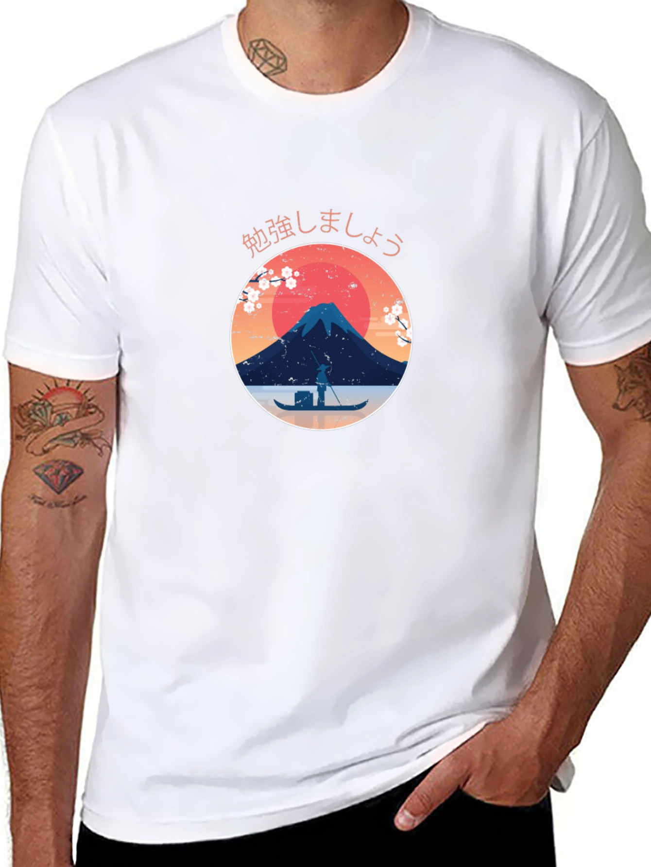 Japanese Graphic Tee - Mt. Fuji Design