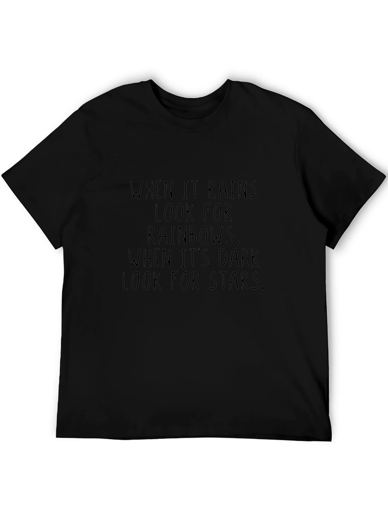 Inspirational Quote Black Crewneck T-Shirt